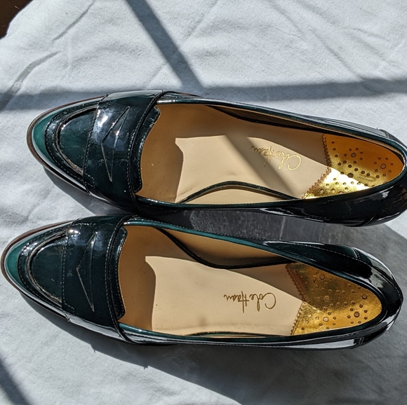 Cole Haan Nike Air sole Moroccan Blue Patent Leather Heels - Picture 5 of 11